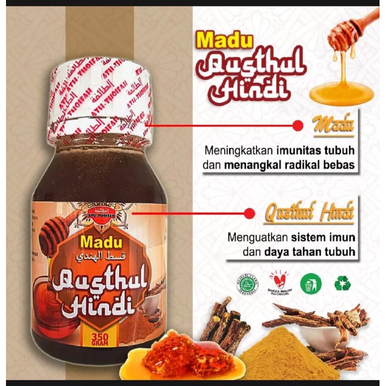 Madu Qhustul Hindi 350 gram Ath-Thoifah Original