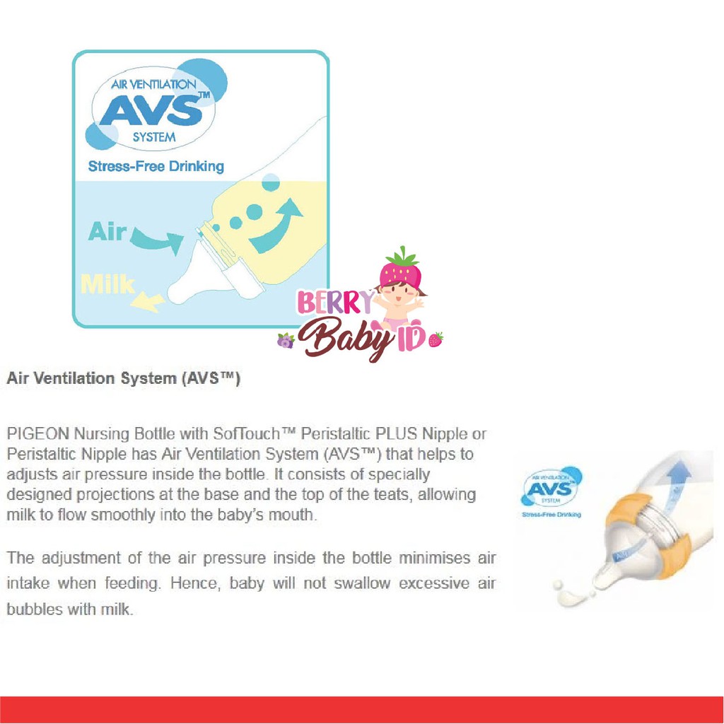 Pigeon Silicone Nipple Box Dot Teat Botol Susu Bayi Size S M L Berry Mart