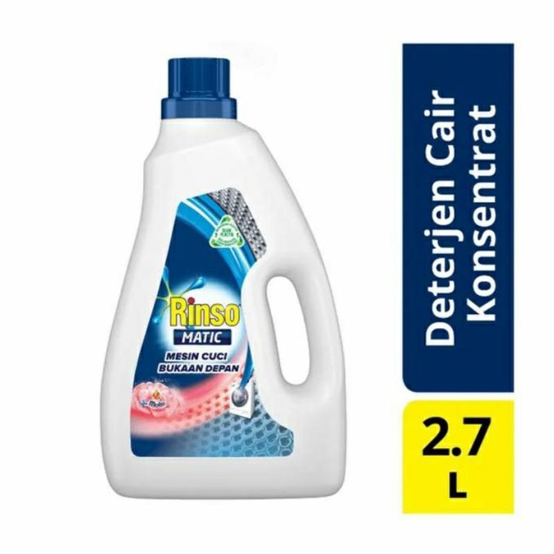 Rinso Matic Deterjen Cair 2,7 Liter / Rinso Cair 2.7 L