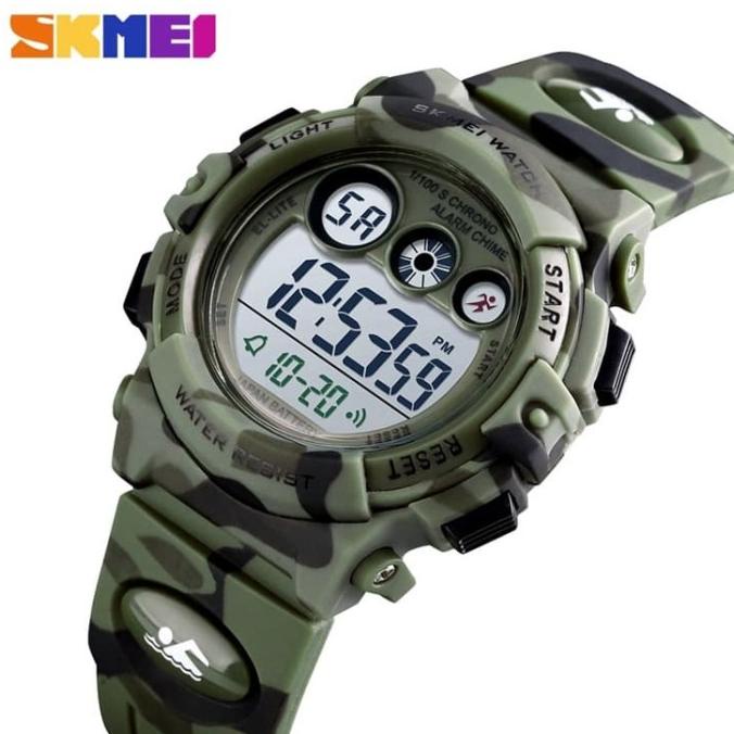Jam Tangan Anak Laki Cowok SKMEI 1547 Original Anti Air Motif Tentara