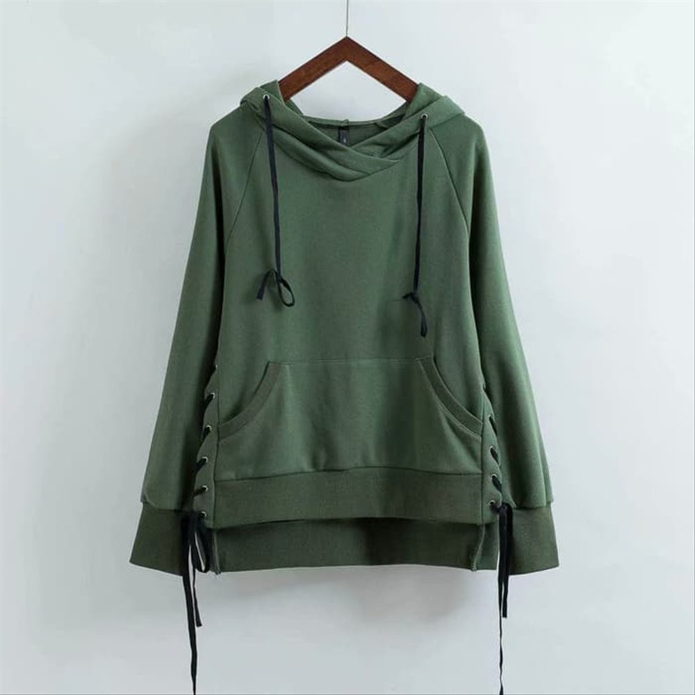 Baju Sweater Wanita Green Autumn L Import Original terlaris