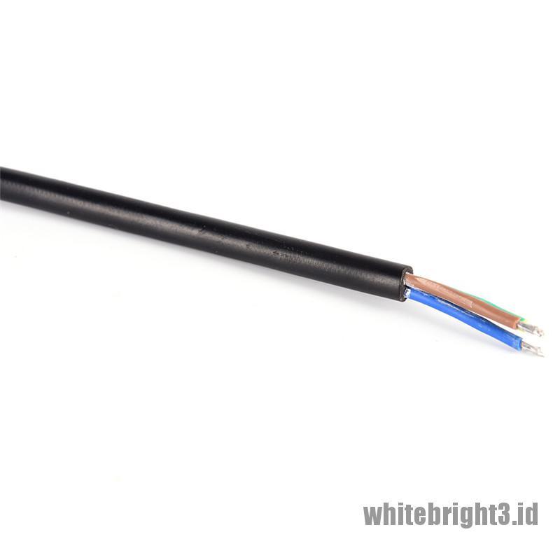 &lt; White3 &gt; Kabel Konektor Lampu LED 3-pin AC 18AWG Anti Air IP65