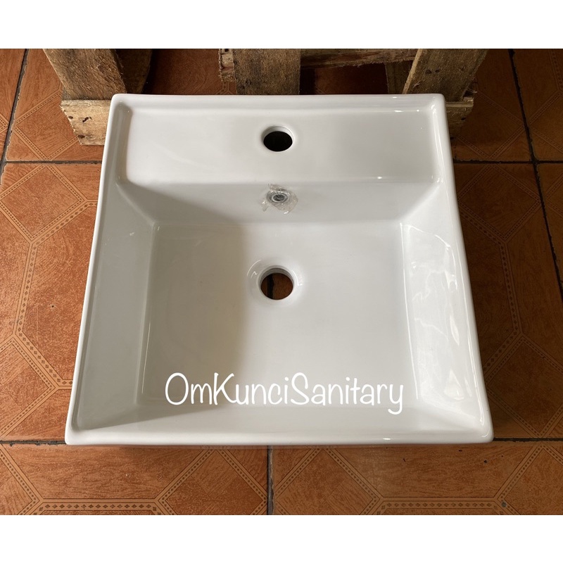 Wastafel Cuci Tangan Kotak Wikea K49A Wastafel Keramik Kotak 40cm