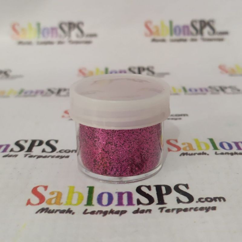BUBUK GLITER FUSCHIA PINK GLITTER POWDER 5gr CUP KECIL