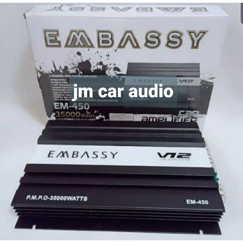 Power embassy EM 450..4chanel power audio mobil