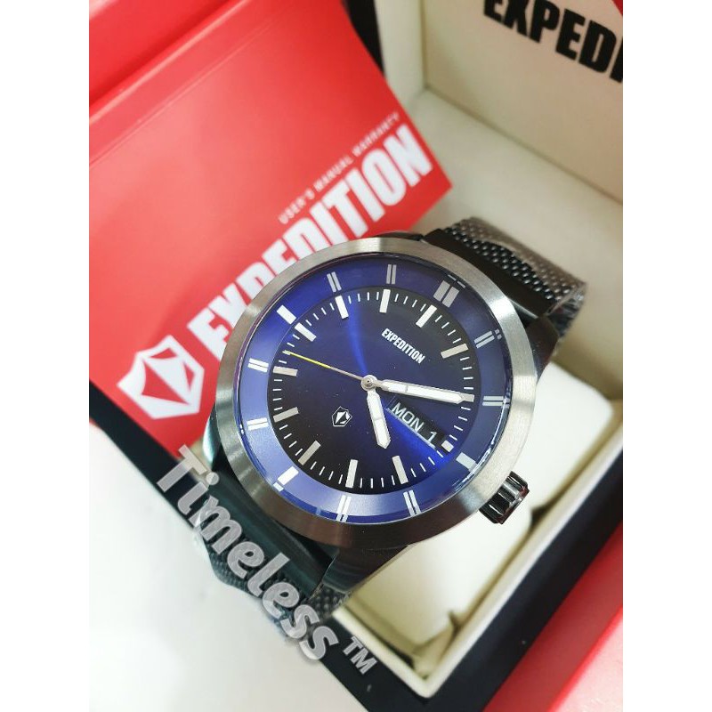 jam tangan pria expedition E 6773 M Black Blue