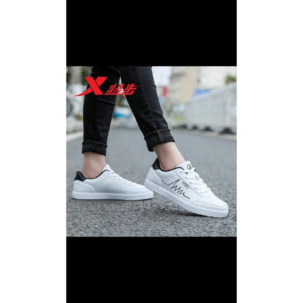 SEPATU OLAHRAGA PUTIH LIST HITAM WANITA CEWEK CEWE SEKOLAH SPORT LARI