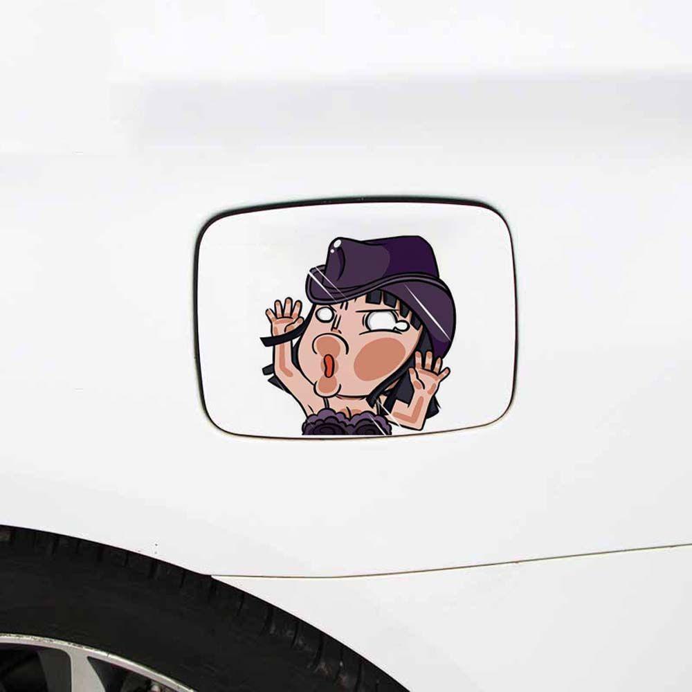 LANFY Stiker Mobil Universal Lucu Luffy Game DIY Kartun Mengintip Aksesoris Styling Mobil