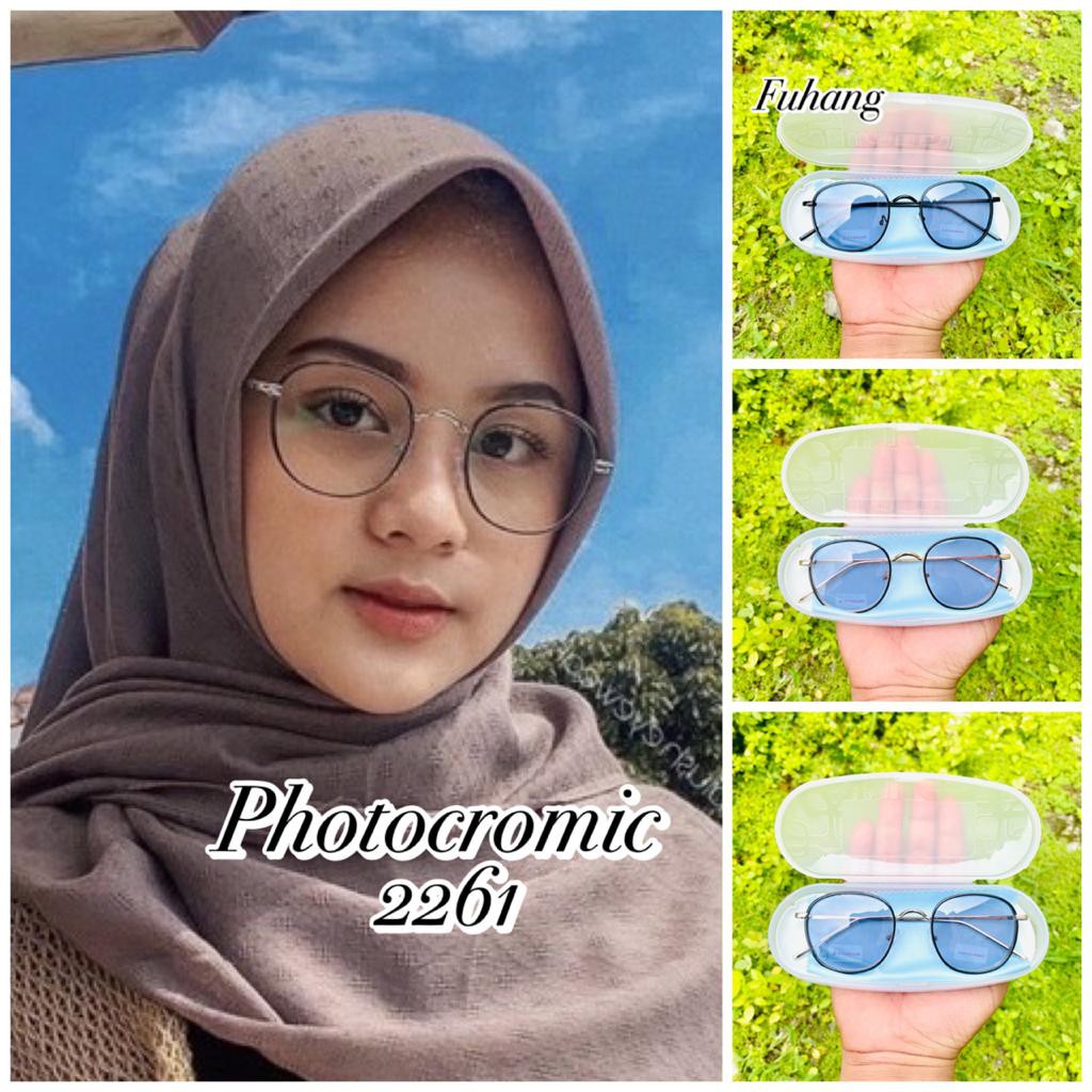 MURAH TERBARU PHOTOCROMIC BLUERAY ANTI RADIASI FRAME OPTIK UNISEX COWOK DAN CEWEK VIRAL - SS