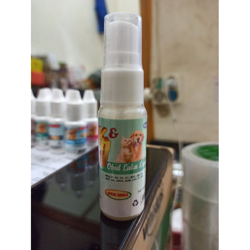 obat luka luar spray 18ml k&amp;j untuk kucing dan anjing