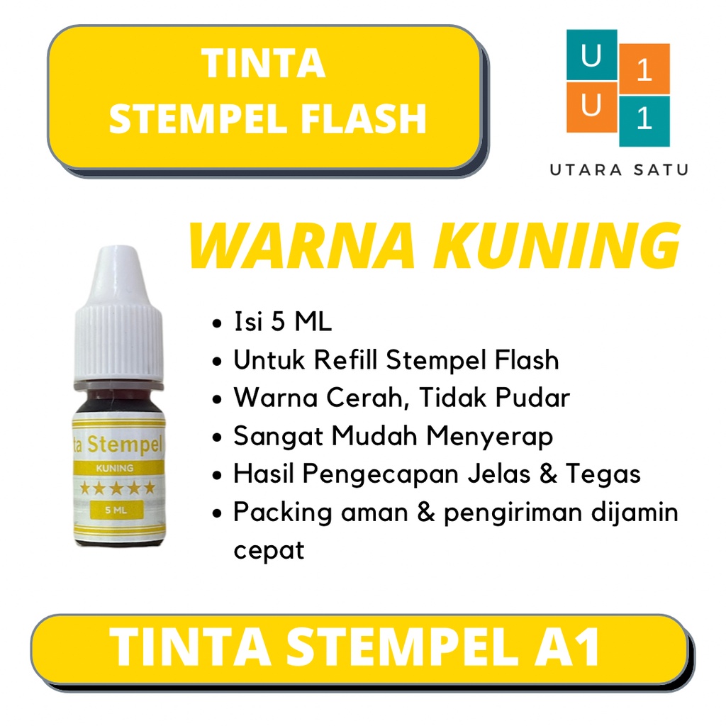 

Tinta Stempel Flash Warna Kuning 5 ML