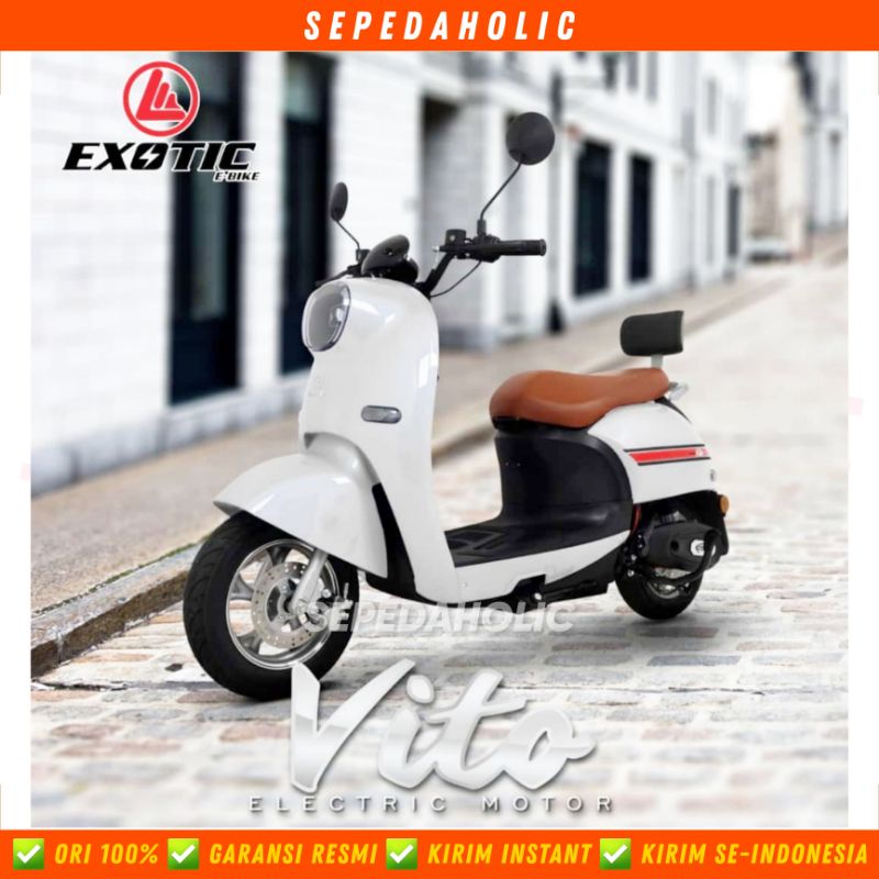 Sepeda Motor Listrik EXOTIC VITO Electric E Bike 1000 Watt Model Scoopy