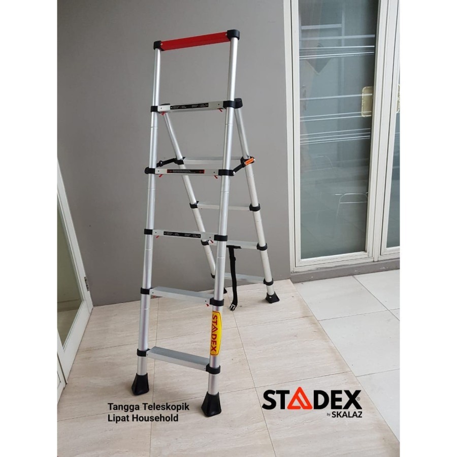 Tangga Teleskopik Lipat 5 step T.1,4 m household Merk Stadex by Skalaz