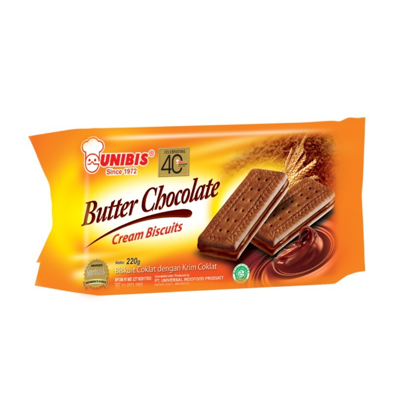 

Cream Biscuit Unibis Butter Chocolate 220gr