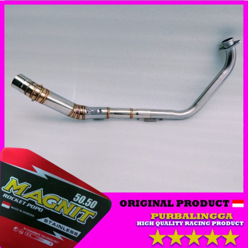 Pipa leher header knalpot racing VIXION R 155 Stainless