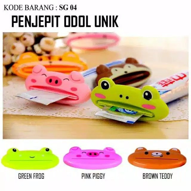 Penjepit Odol Bentuk Mulut Hewan Karakter Animal Pencetan Tooth Paste