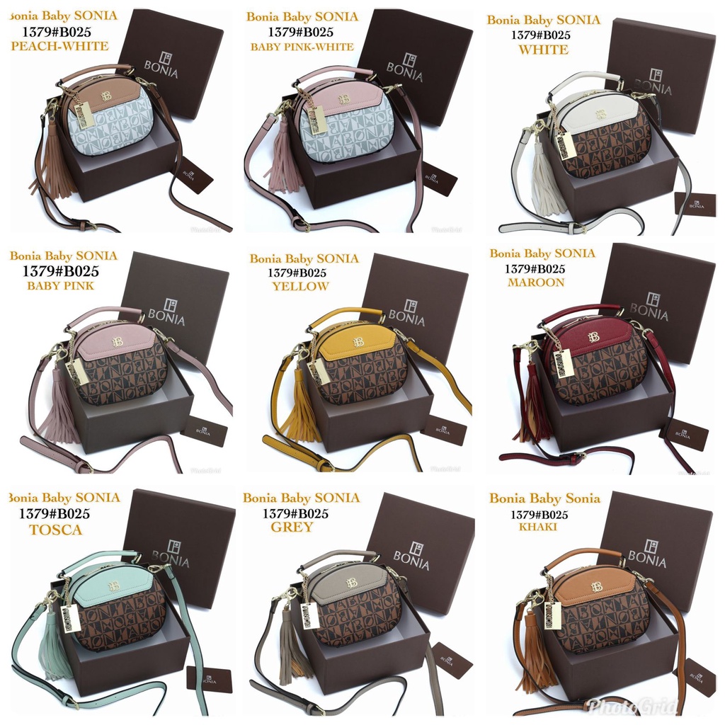 TAS IMPOR 1379 BONIA BABY SONIA MOTIF LOGO BARU SEMPREM QUALITY