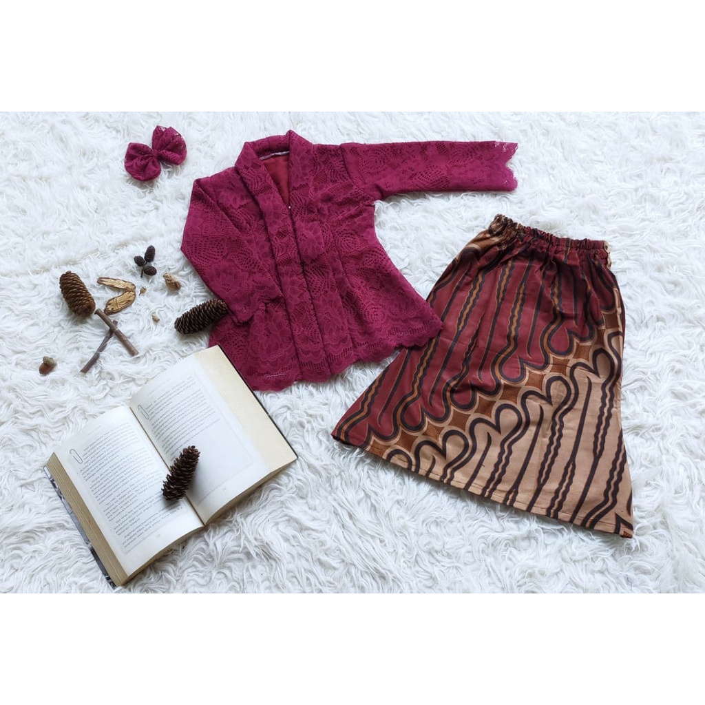 Kebaya Brokat/Kebaya Model Melayu/Baju Anak Unik/Kebaya Adat Jawa/Baju Kekinian