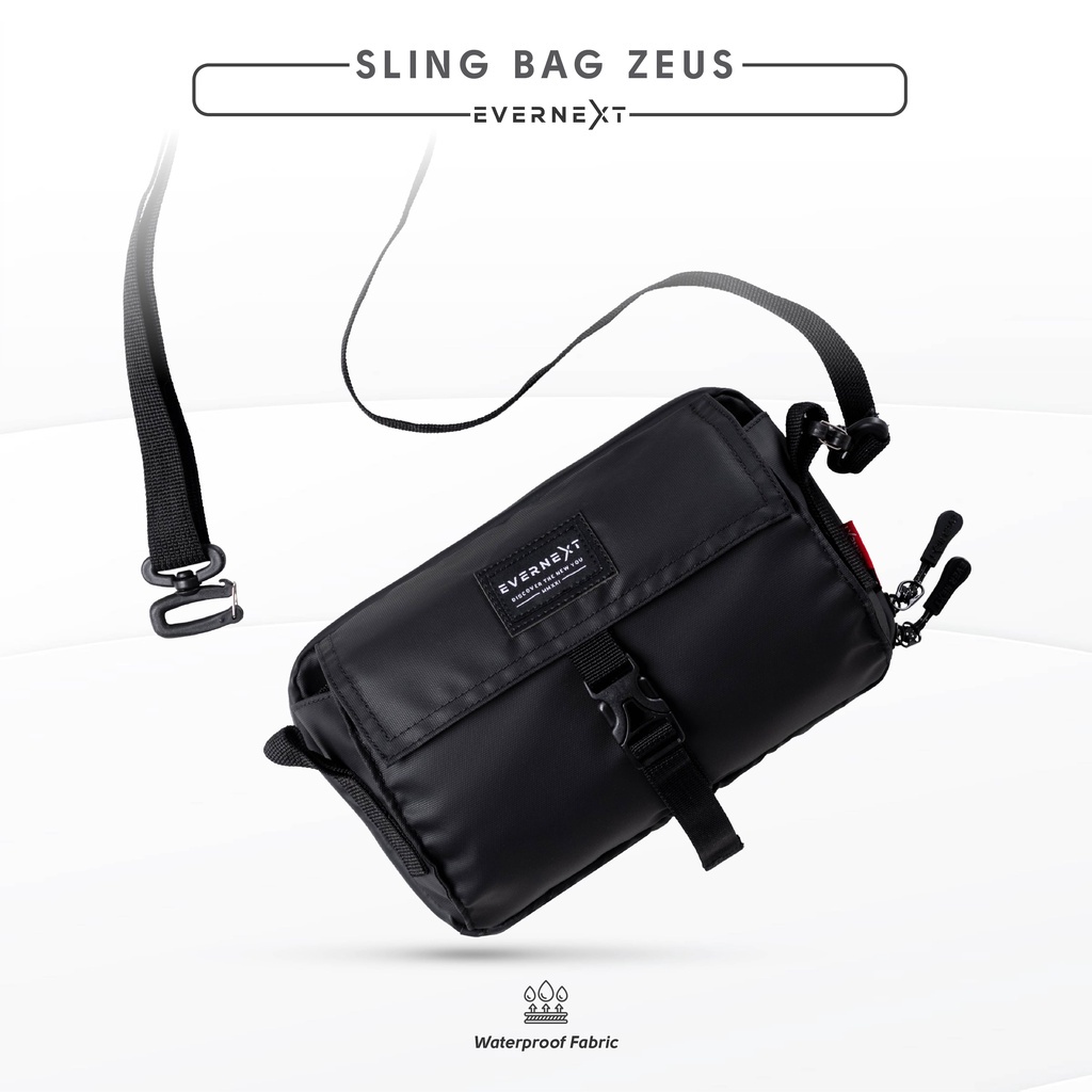 Best seller!!! Tas selempang pria waterproof terlaris tas sling bag unisex pria wanita anti air anti sobek tas slempang waist bag pria cowok kualitas distro ori terbaru waitsbag pria waterproof original Zeus series anti robek anti maling