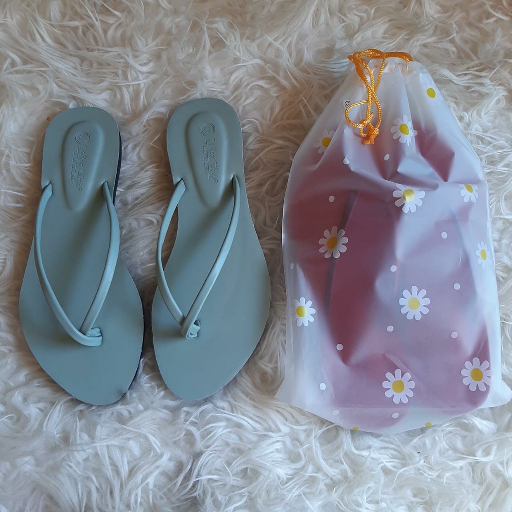 sandal wanita flet slip on golden ways isrin Isran colection-7
