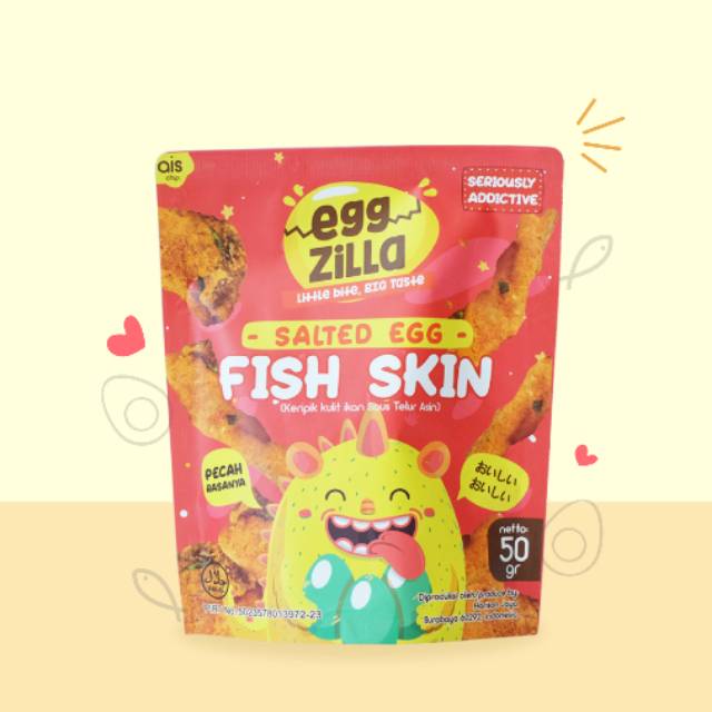 

EGGZILLA Salted egg Fish Skin 60gr