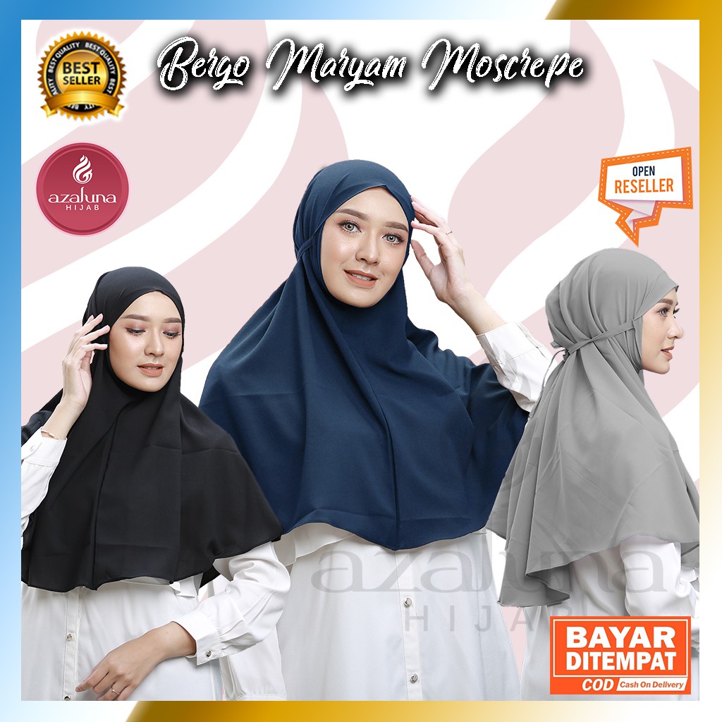 Inspirasi 46 Jilbab Bergo Maryam Warna Mocca Gambar Minimalis