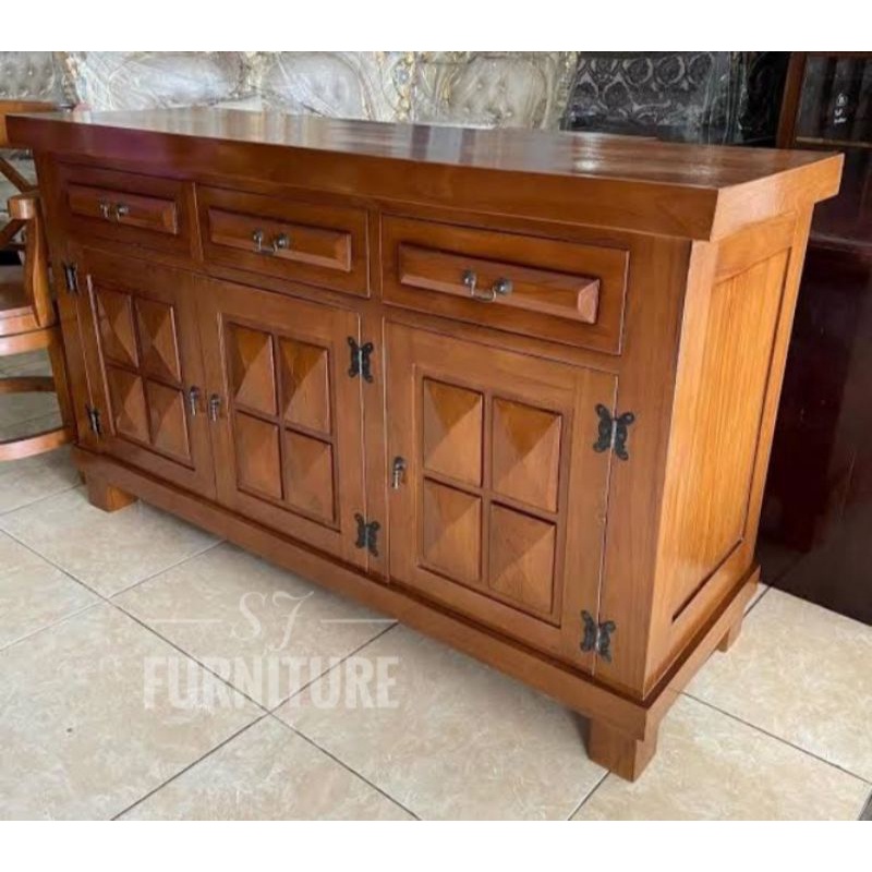BUFET TV KAYU JATI/ KABINET FURNITURE JATI JEPARA