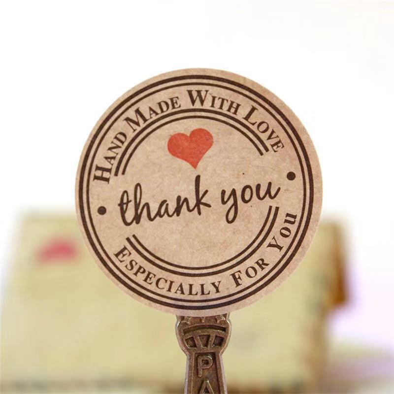 [500Pcs/Roll] Sticker Gulung Label Hand Made With Love Thank You Especially For You/ Stiker Online Shop