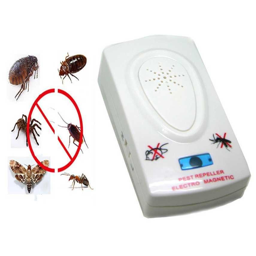 Anti Nyamuk Ultrasonic Machine Pest Repeller Electro - HR-533 - White/Blue