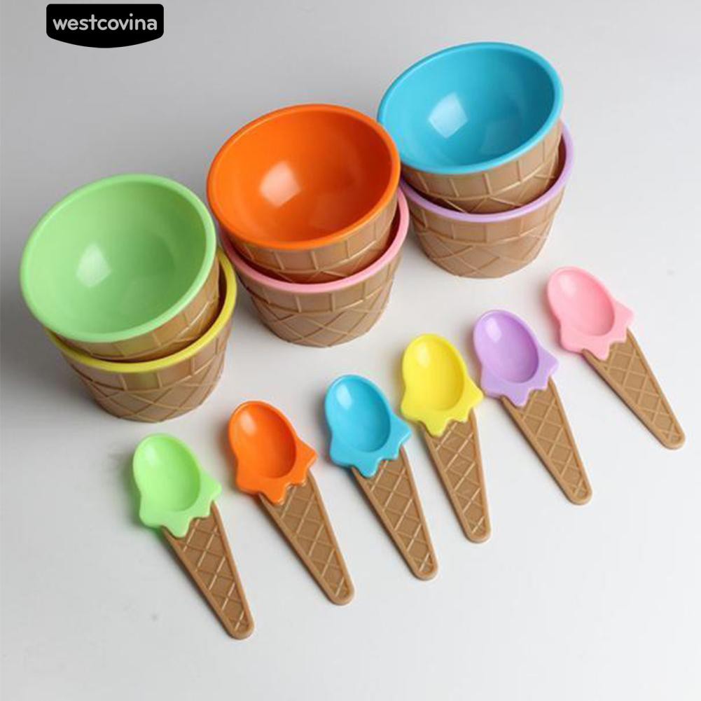 [Gratis Gkir Min 0] Belanja Mangkuk Es Krim Dessert Plastik Dan Gambar Kartun Untuk Anak Anak