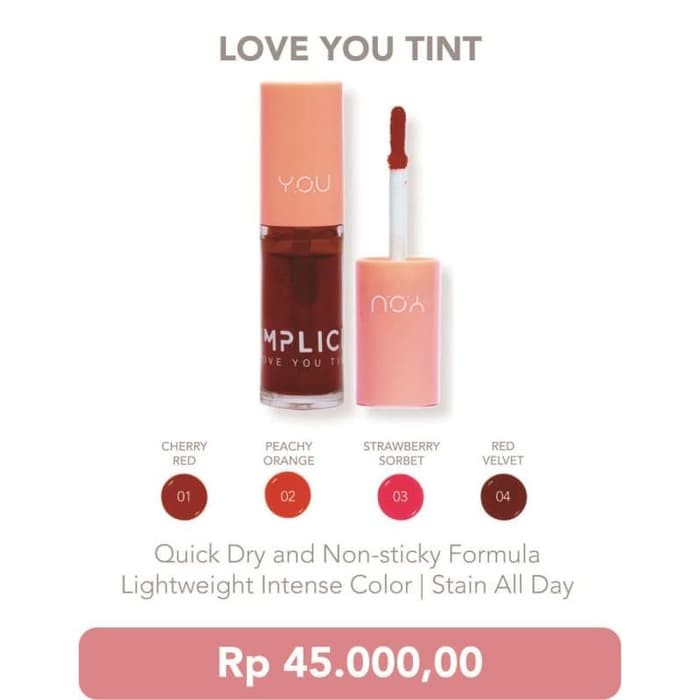 YOU ( Y.O.U ) NEW Simplicity Love You Tint