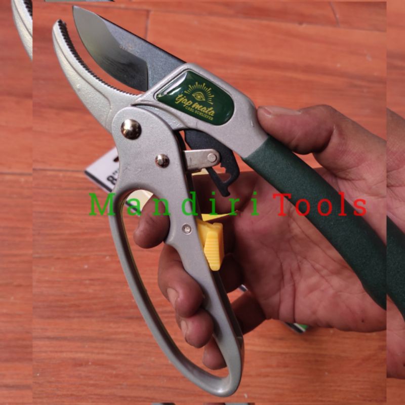 Mandiri/Gunting Dahan /ranting tjap mata 8"/rachet