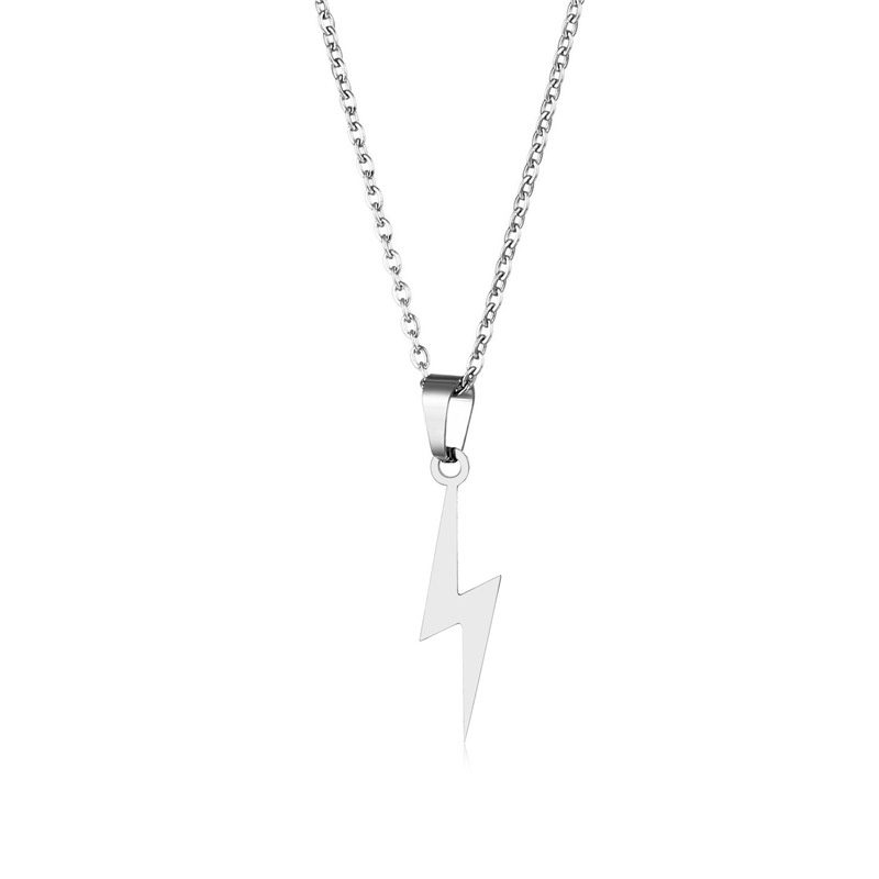 Eropa dan Amerika stainless steel Petir kalung kepribadian street fashion merek kalung hollow klavik