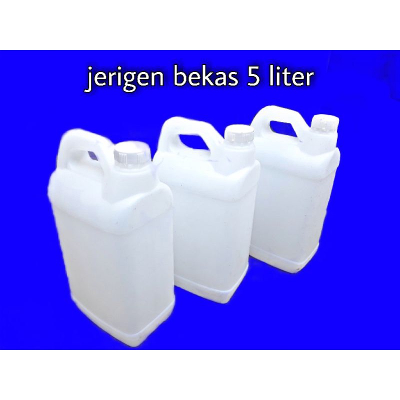 Jerigen bekas 5 liter Bahan HDPE Bersih