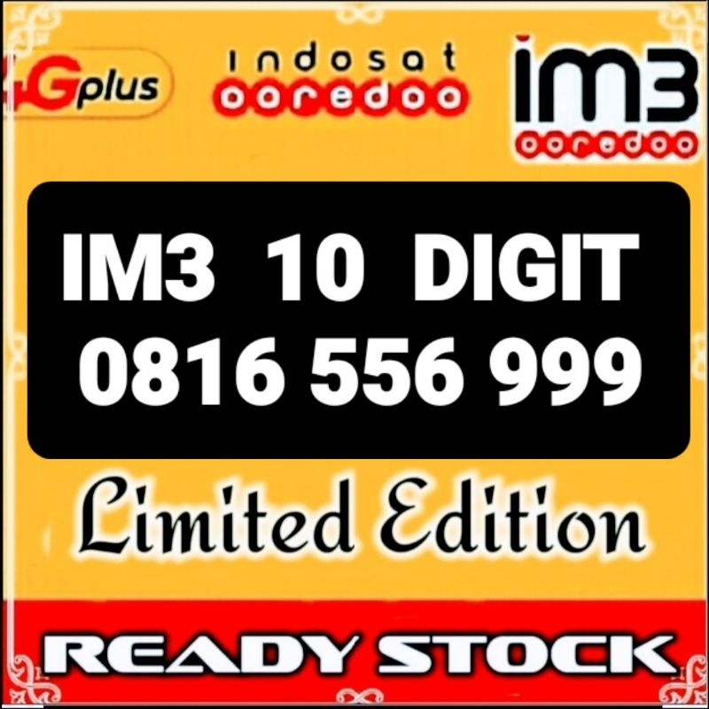 IM3 10 DIGIT TRIPLE 999.NOMOR LANGKA LIMETED EDITION