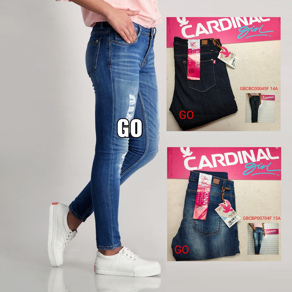 bb 2XL CELANA JEANS CARDINAL Pensil Casual Stretch Skinny Slimfit Super Skinny Celana Panjang Ladys