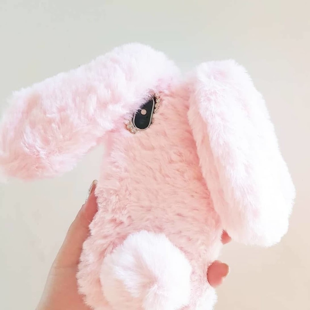 Case premium bunny jelly bulu kelinci iphone 7 plus 8 plus iphone X