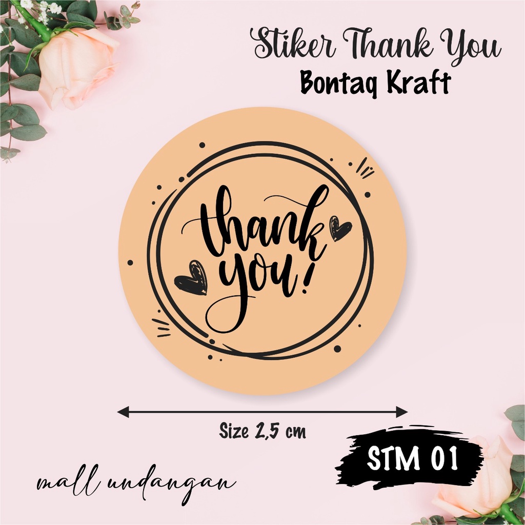 

STIKER THANK YOU MINI KRAFT STM 01 READY