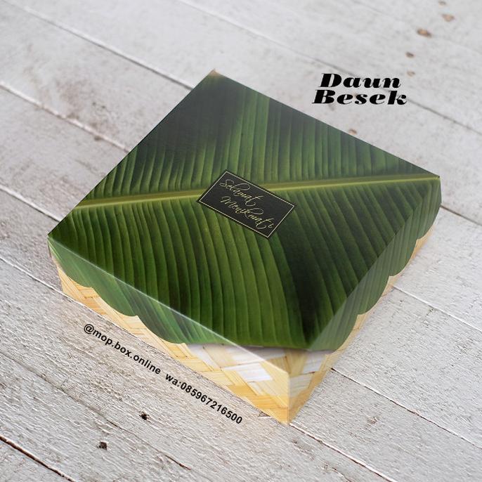 50pcs Dus Nasi R10k Daun Besek Kotak Nasi 20x20 Box Nasi