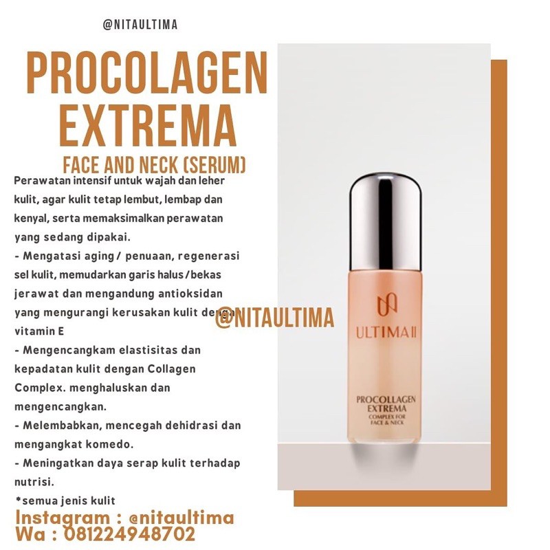 ULTIMA II SERUM PROCOLLAGEN EXTREMA FACE AND NECK