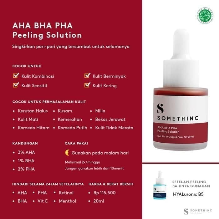 SOMETHINC AHA BHA PHA Peeling Solution BPOM Original