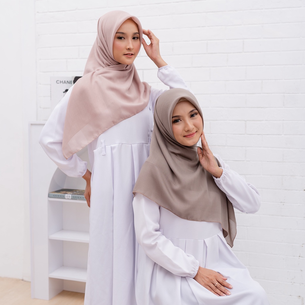 [COD] Segiempat Paris Premium Cotton Voal Hijab Jilbab