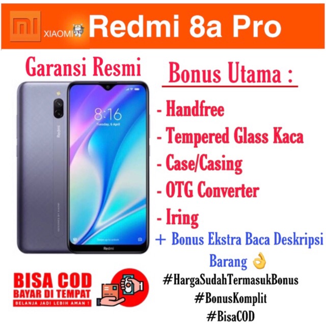 Xiaomi Redmi 8A Pro 3/32Gb dan 2/32Gb Garansi Resmi Xiaomi