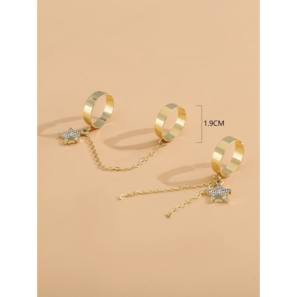 3pcs Cincin Jari Telunjuk Gaya retro Ukuran 8 / 7 Untuk Wanita