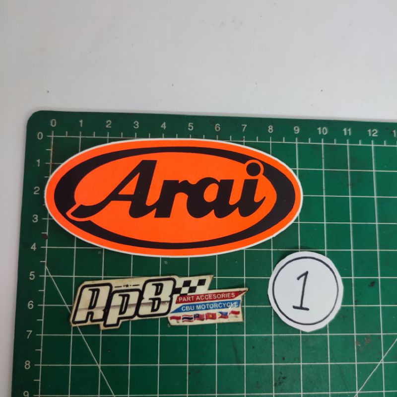 stiker sticker vintage racing ARAI SHOEI