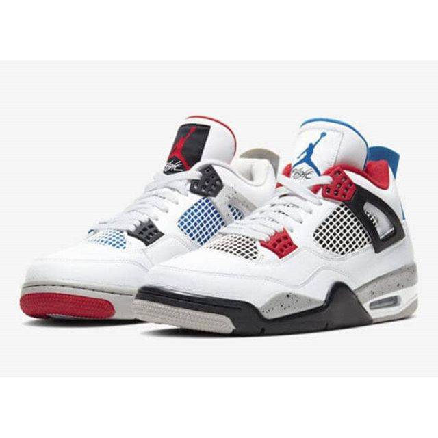 Air Jordan 4 Retro SE What The EU 41 US 8M White Military Blue Fire Red jago sneakers sepatu basket