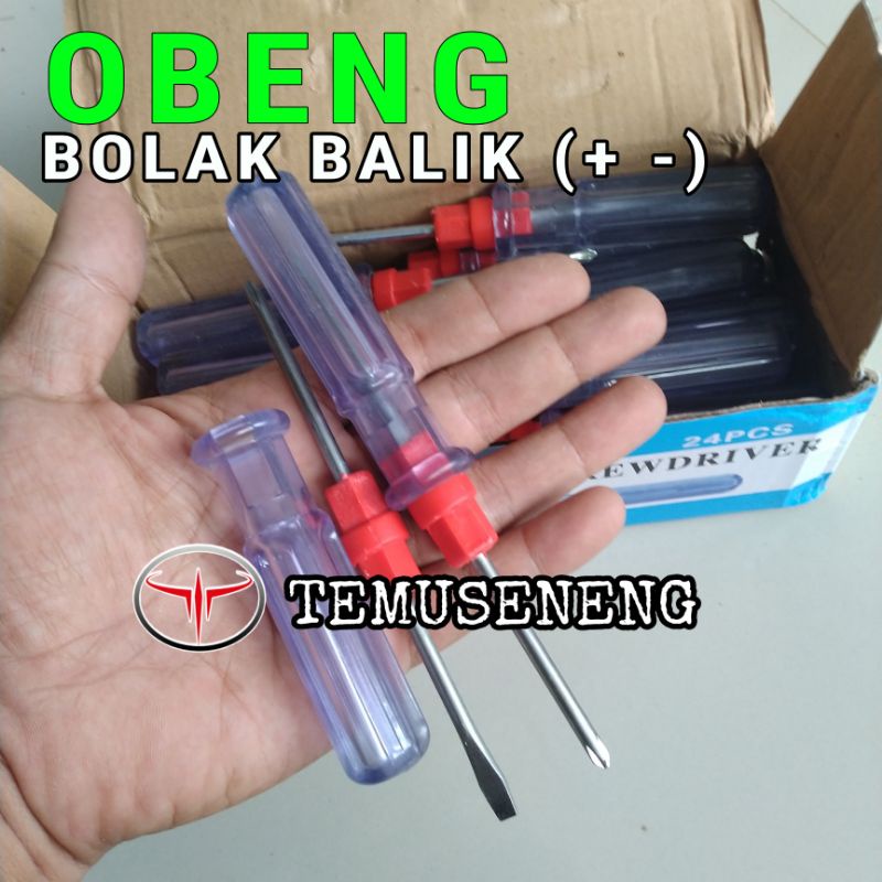 Obeng Murah Mini Bb Kecil Obeng Bolak Balik Ples Minus Bening