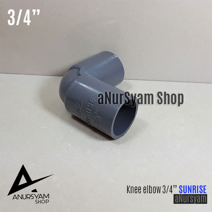 Keni 3/4 inch SUNRISE Inc Elbow 3/4" inch Knee Sambungan Elbow