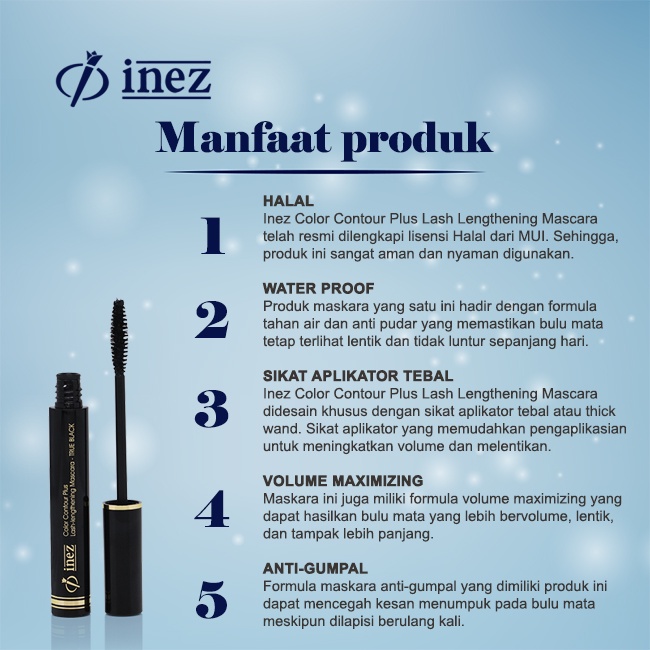 INEZ MASCARA BLACK WATERPROFF