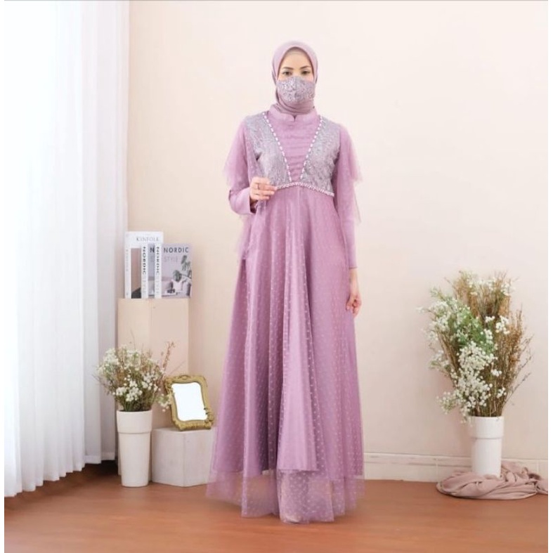 Zurayda - Gaun Wedding Pengantin Muslim/Muslimah Akad Nikah Pesta Lamaran Seragam Bridesmaid Couple 